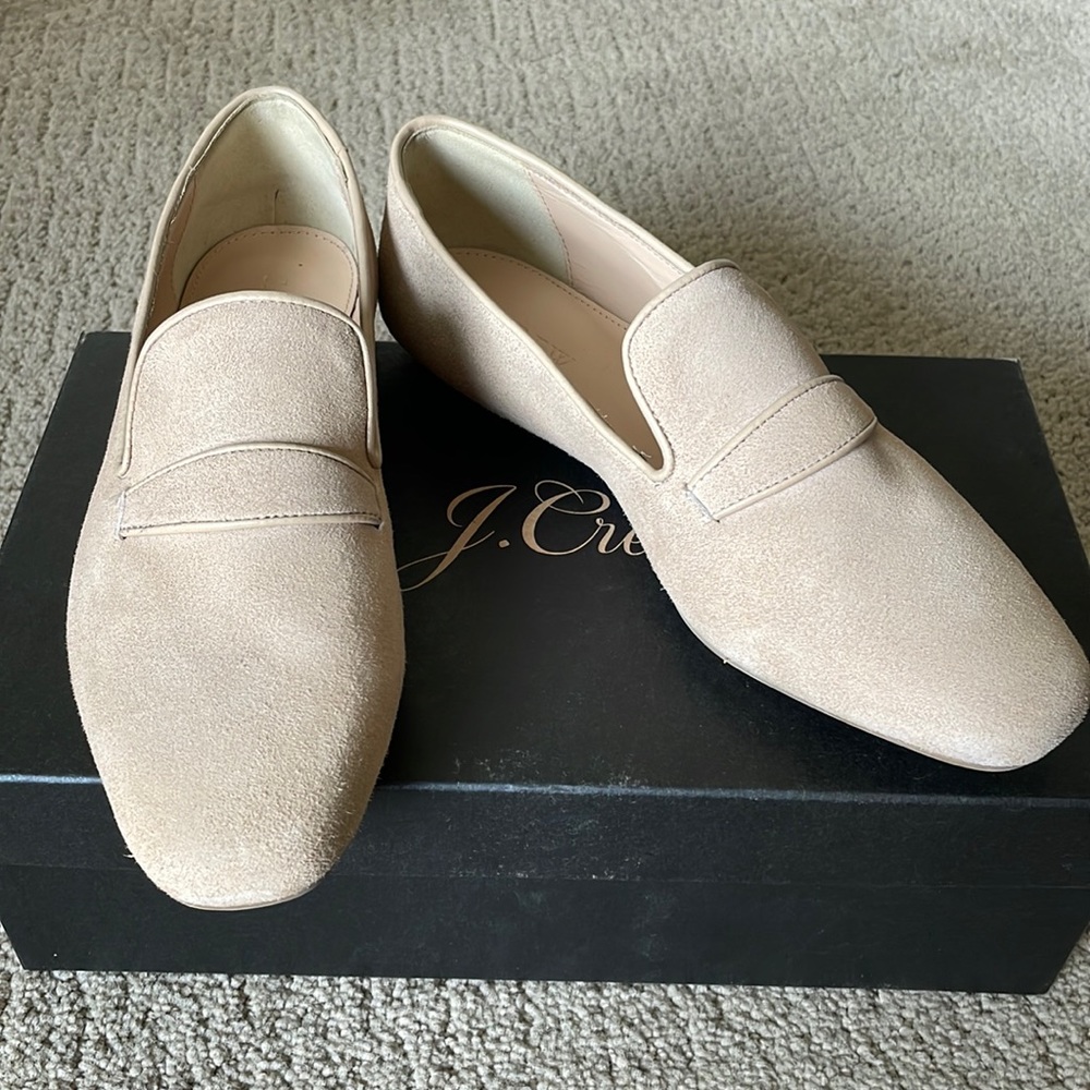 J Crew Georgie Suede Penny Loafers size 6